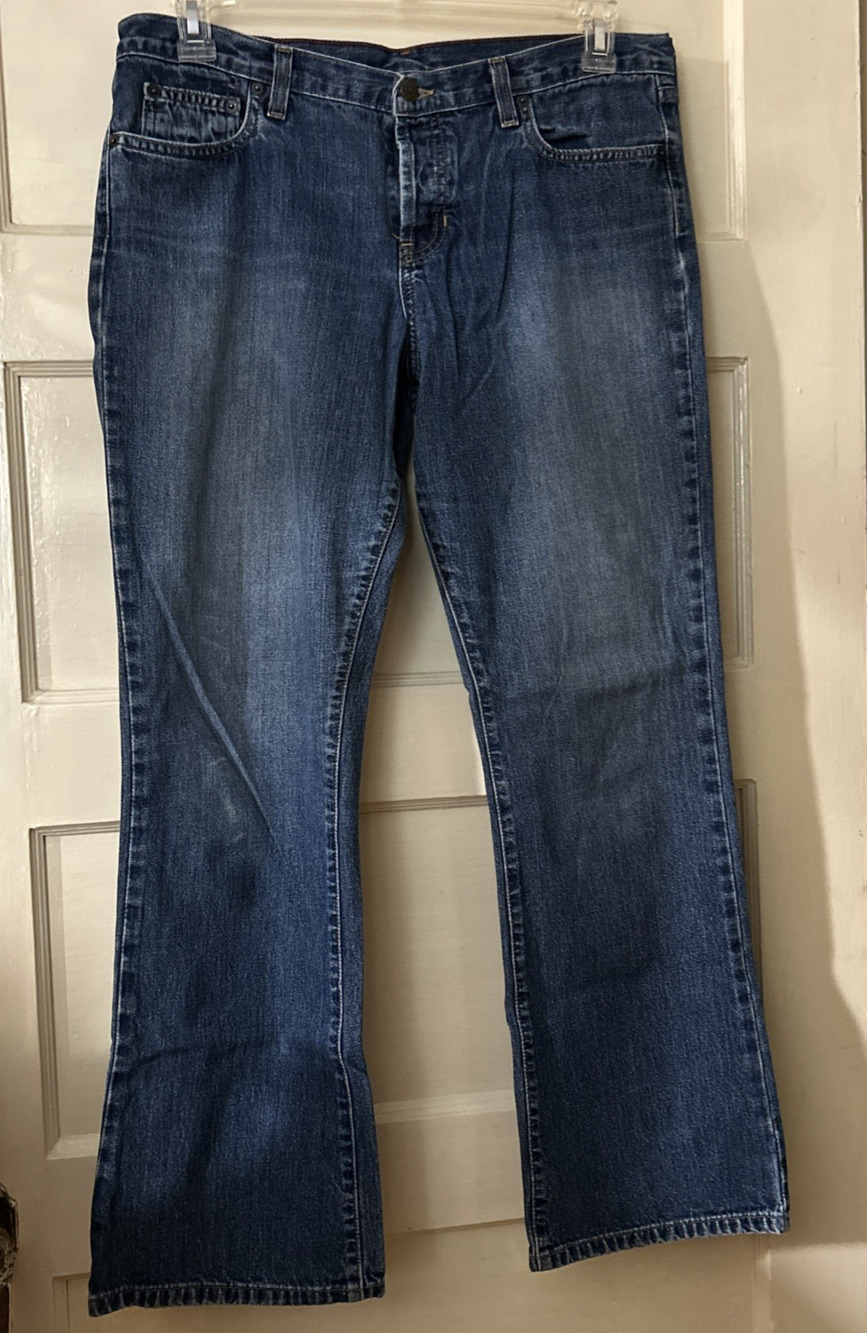Abercrombie & Fitch 1892 Boot Cut Button Fly Jeans Women's Sz 10R Medium Wash